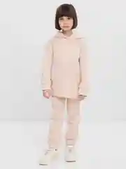 Бежевый костюм детский, спортивный, утепленный, на флисе, унисекс