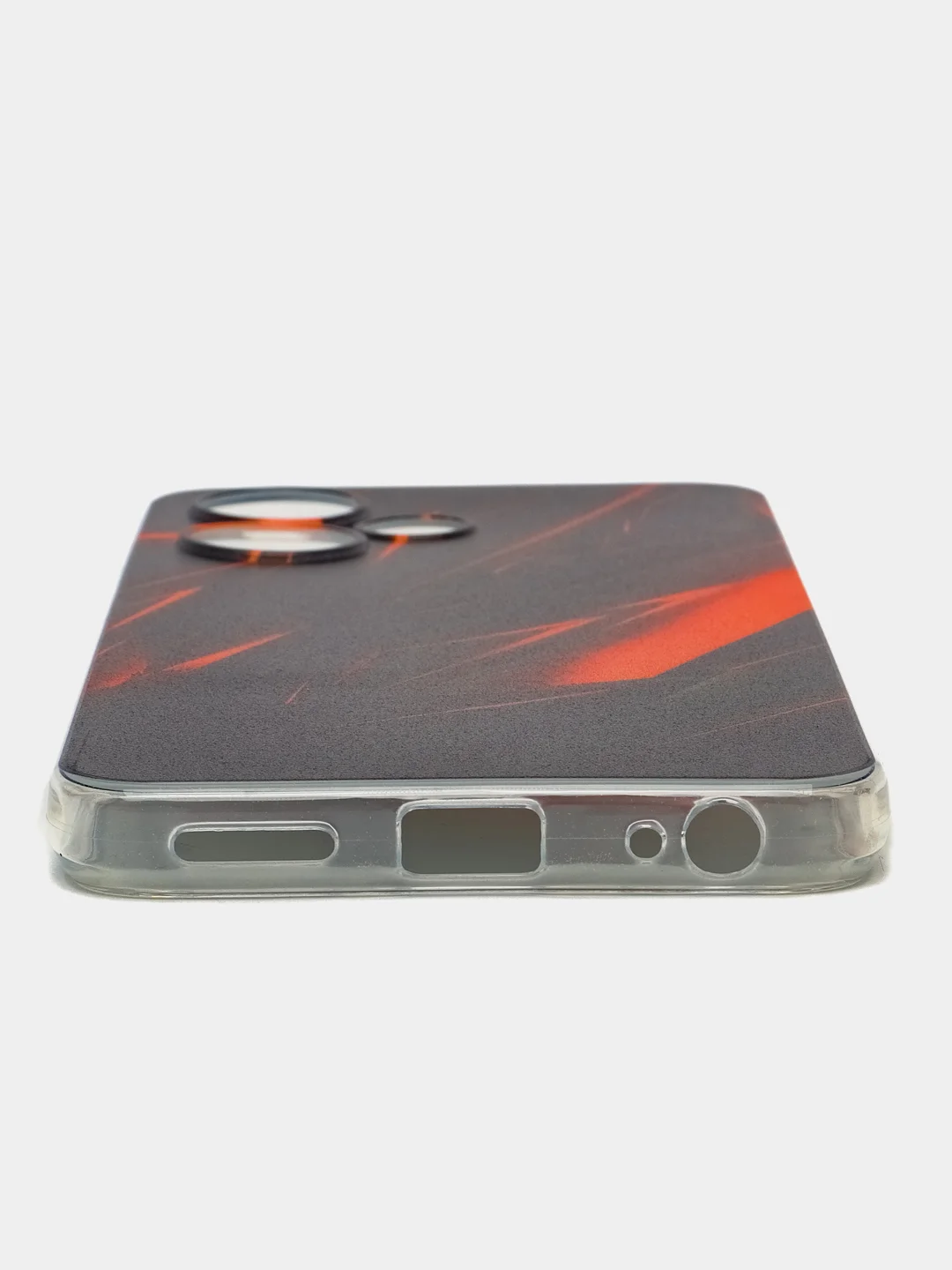 Красный чехол на Infinix Hot 30 Play (Инфиникс Хот 30 Плей) прозрачный, с рисунком