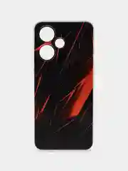 Красный чехол на Infinix Hot 30 Play (Инфиникс Хот 30 Плей) прозрачный, с рисунком