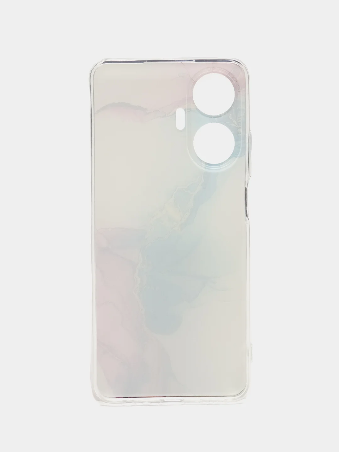 Ледяной силиконовый чехол на Realme C55 (Реалми C55), прозрачный, с рисунком, защита камеры