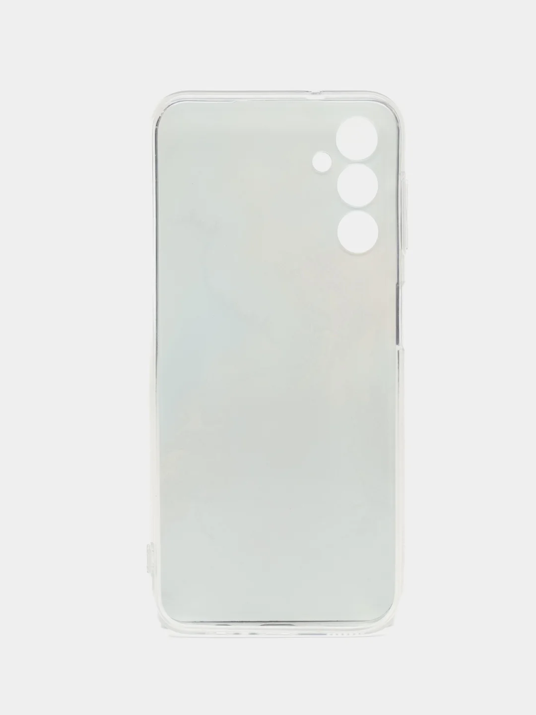 Голубой чехол на Samsung Galaxy A14 4G (Галакси A14 4G), прозрачный, с рисунком, защита камеры