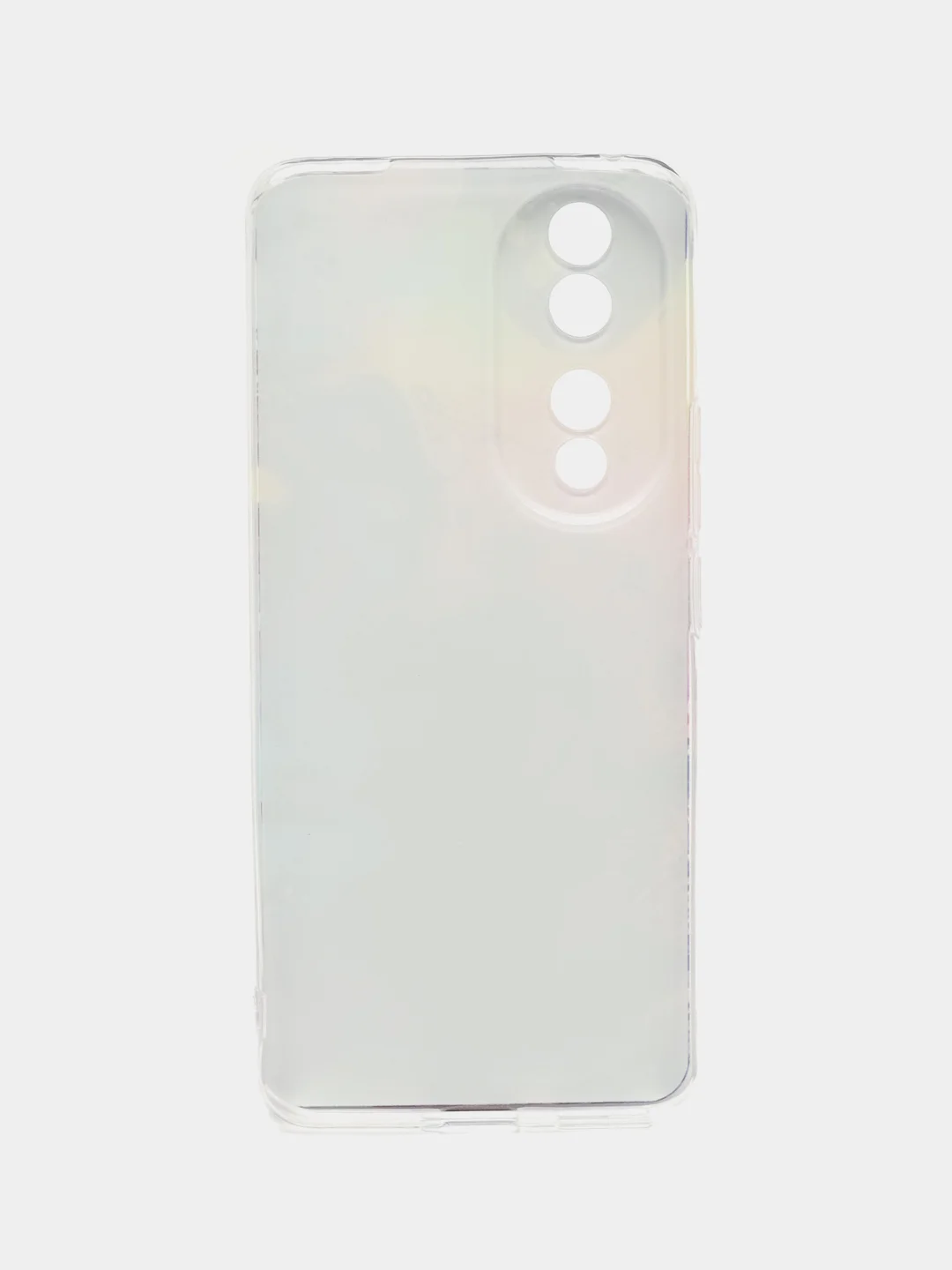 Пурпурный силиконовый чехол на Honor 90 (Хонор 90), прозрачный, с рисунком