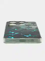 Бирюзовый чехол для Infinix Note 30 Pro (Инфиникс Нот 30 Про), прозрачный, с рисунком, защита камеры
