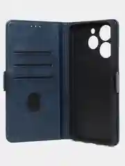 Синий чехол-книжка GQ Lite для Tecno Spark 10 Pro из высококачественной кожи