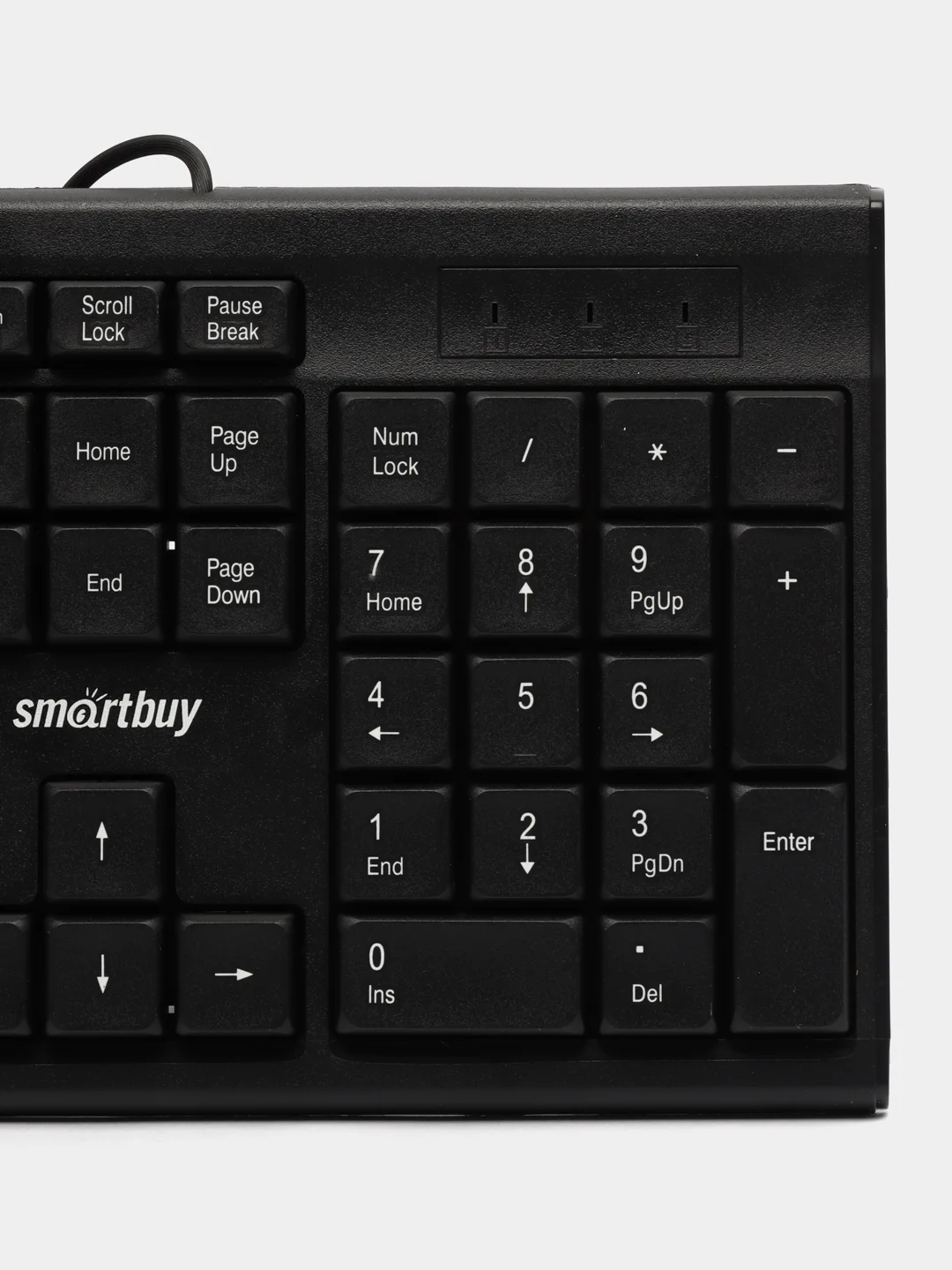 Черный клавиатура проводная для компьютера Smartbuy ONE 114, USB
