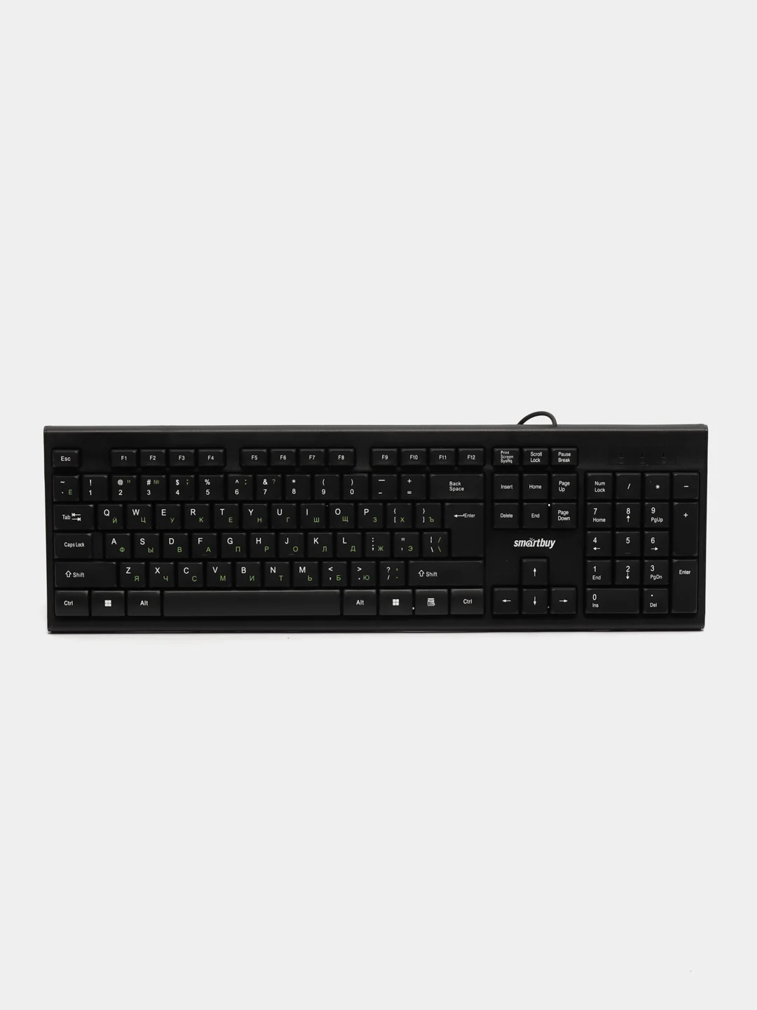 Черный клавиатура проводная для компьютера Smartbuy ONE 114, USB
