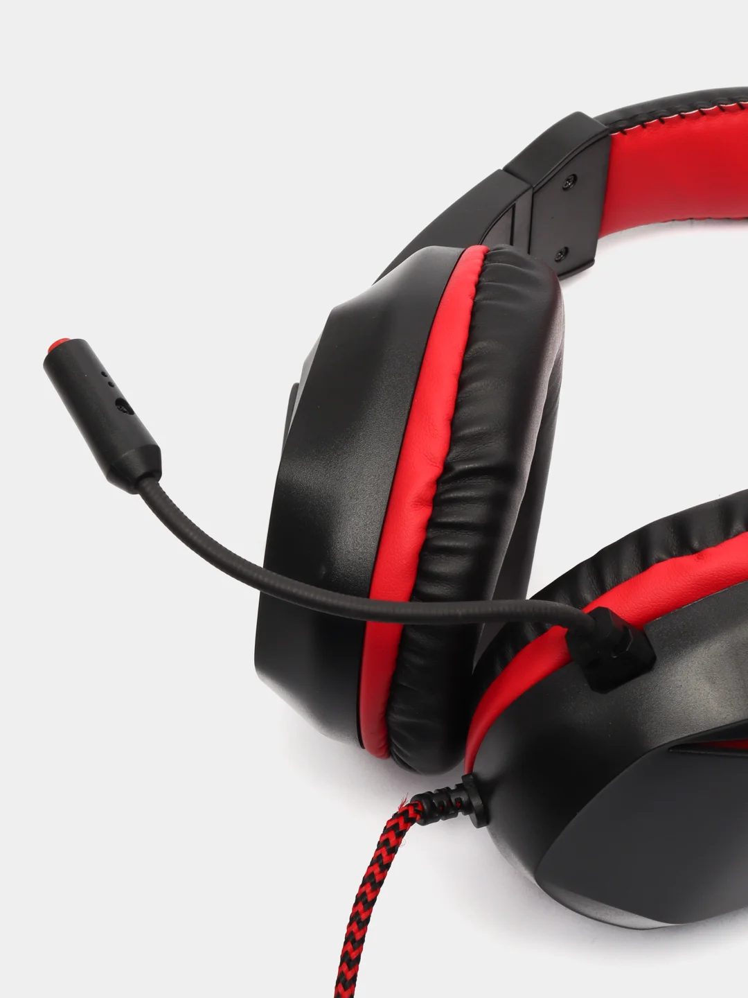 Красный наушники игровые компьютерные Borofone BO104, проводные с микрофоном