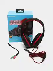 Красный наушники игровые компьютерные Borofone BO104, проводные с микрофоном