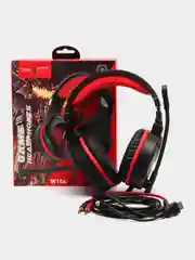 Красный наушники игровые компьютерные Hoco W104 / W103, проводные, с микрофоном