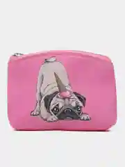 Белый кошелек детский на молнии "Мопс"