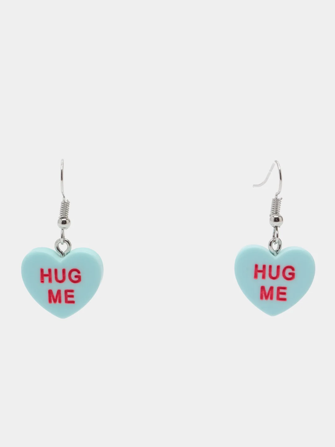 Ледяной серьги акриловые сердечки "HUG ME"