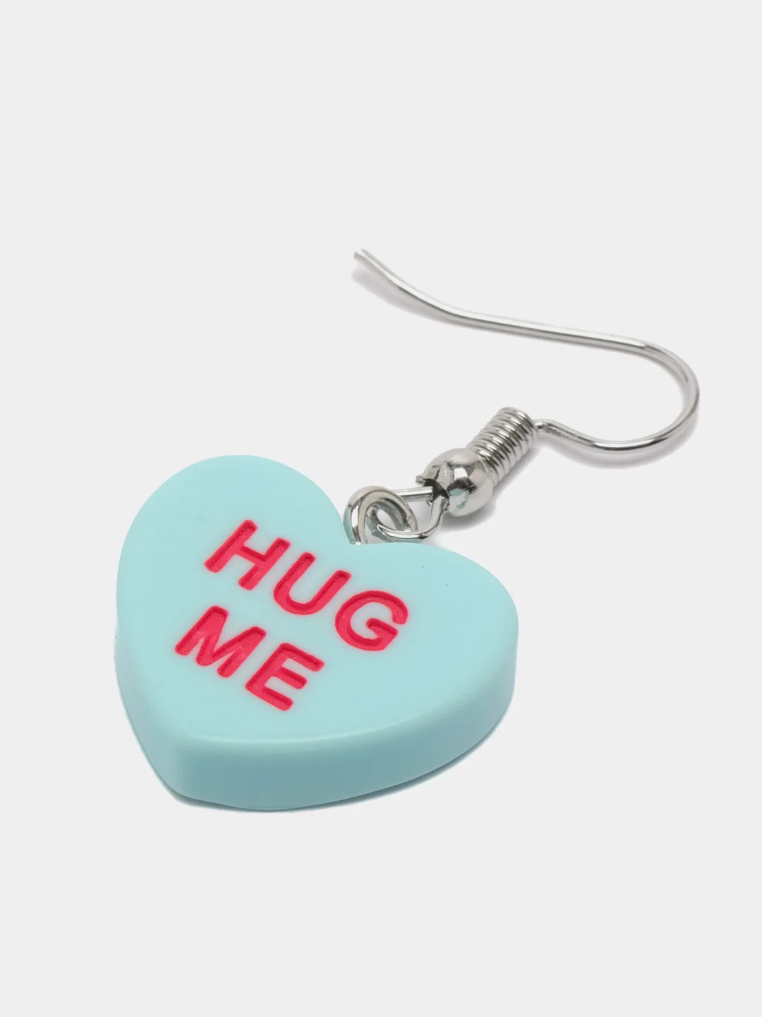Ледяной серьги акриловые сердечки "HUG ME"