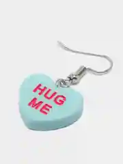 Ледяной серьги акриловые сердечки "HUG ME"