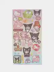 Багровый стикерпак, стикеры Hello Kitty, наклейки "Куроми", декоративный скотч для скрапбукинга