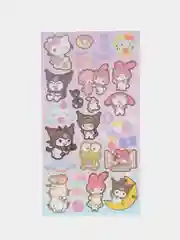 Бежевый стикерпак, стикеры Hello Kitty, наклейки "Куроми", декоративный скотч для скрапбукинга