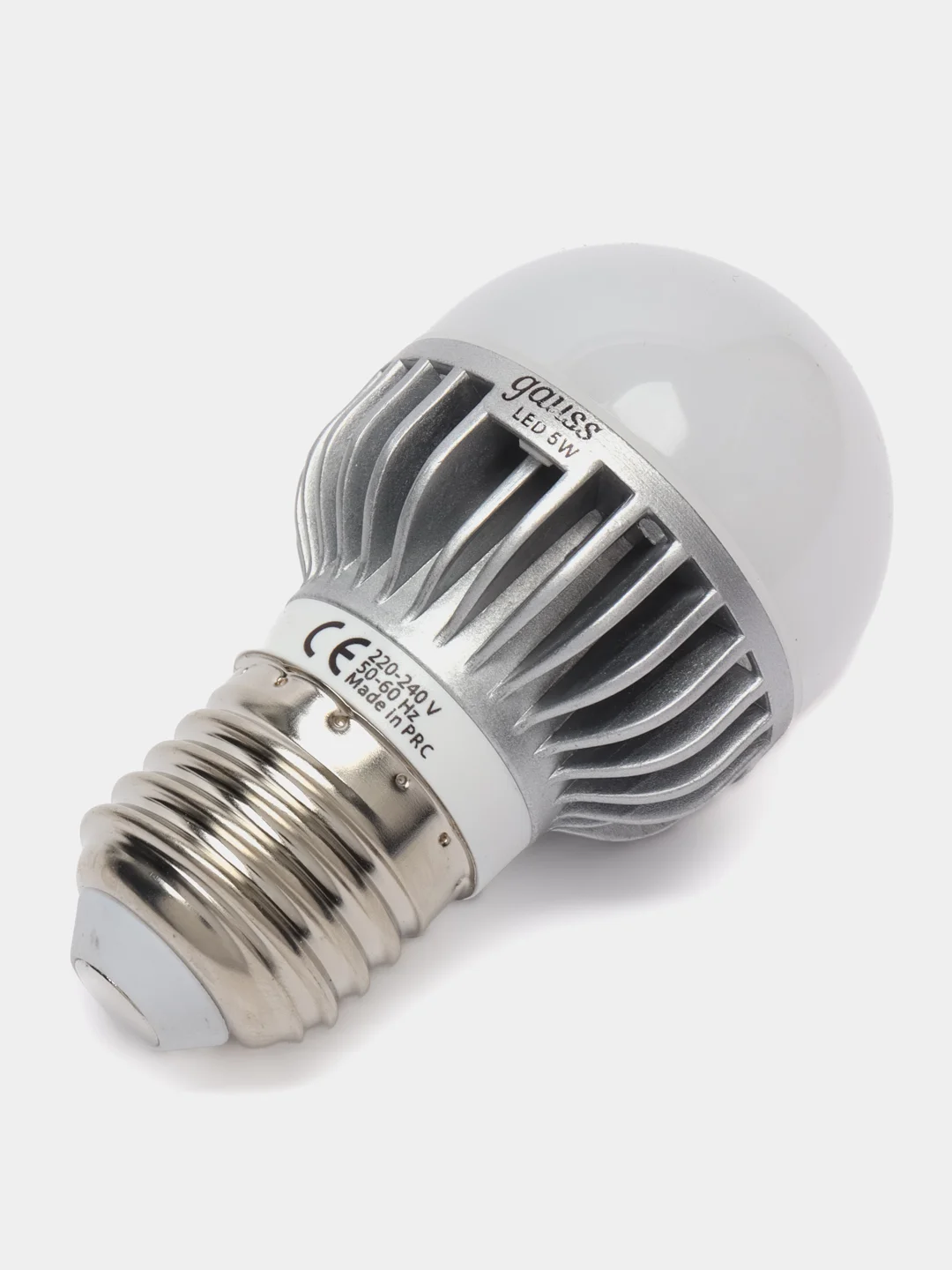 10 штук лампа светодиодная LED 5Вт, 60Вт, E27 2700K шар металл Gauss