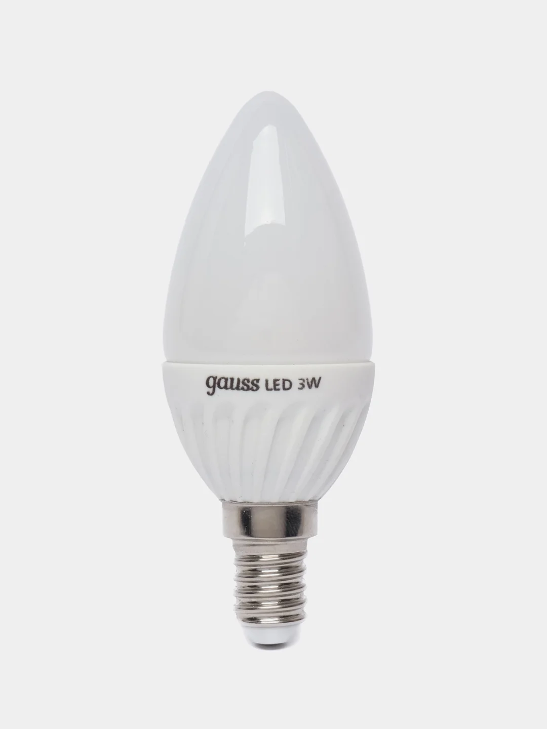 10 штук лампа светодиодная LED 3Вт, 40Вт, E14, 4100K, свеча, керамика, GAUSS