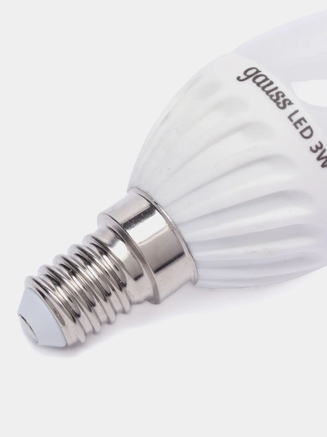 10 штук лампа светодиодная LED 3Вт, 40Вт, E14, 4100K, свеча, керамика, GAUSS