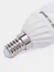 10 штук лампа светодиодная LED 3Вт, 40Вт, E14, 4100K, свеча, керамика, GAUSS