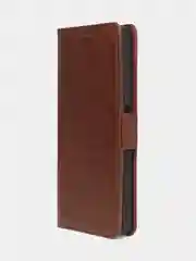 Коричневый чехол-книжка GQ Lite для Tecno Spark 10 / Tecno Spark 10C из высококачественной кожи