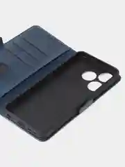 Синий чехол-книжка GQ Lite для Tecno Spark 10 / Tecno Spark 10C из высококачественной кожи