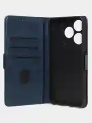 Синий чехол-книжка GQ Lite для Tecno Spark 10 / Tecno Spark 10C из высококачественной кожи
