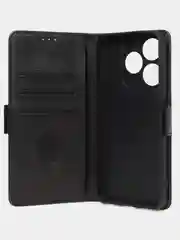 Черный чехол-книжка GQ Lite для Tecno Spark 10 / Tecno Spark 10C из высококачественной кожи