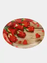 Бордовый блюдо для нарезки в подарочной упаковке, овальное