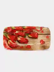 Бордовый блюдо в подарочной упаковке, прямоугольное, глубокое