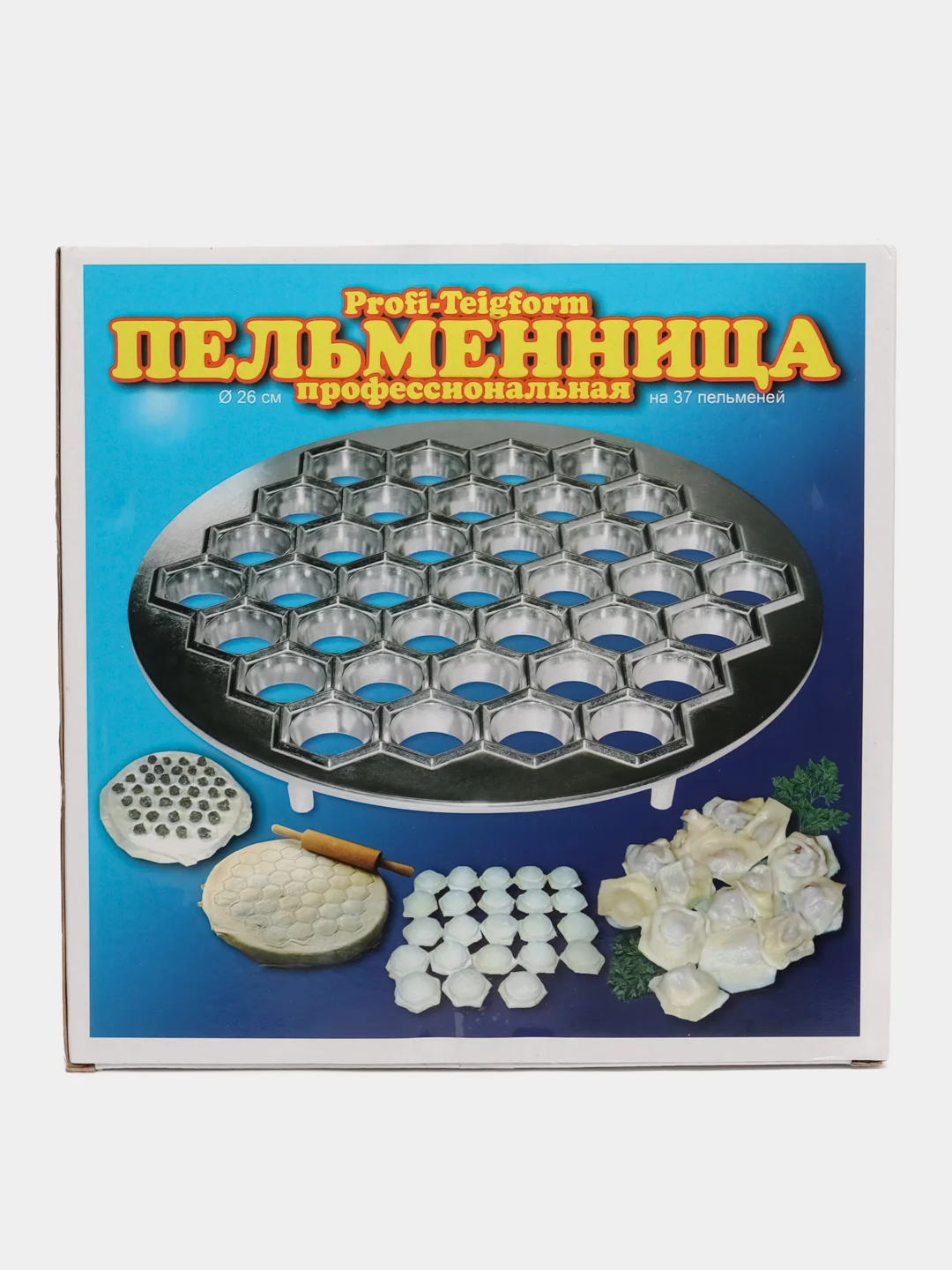 Белый пельменница профессиональная, 37 ячеек,ф26 см,в коробке
