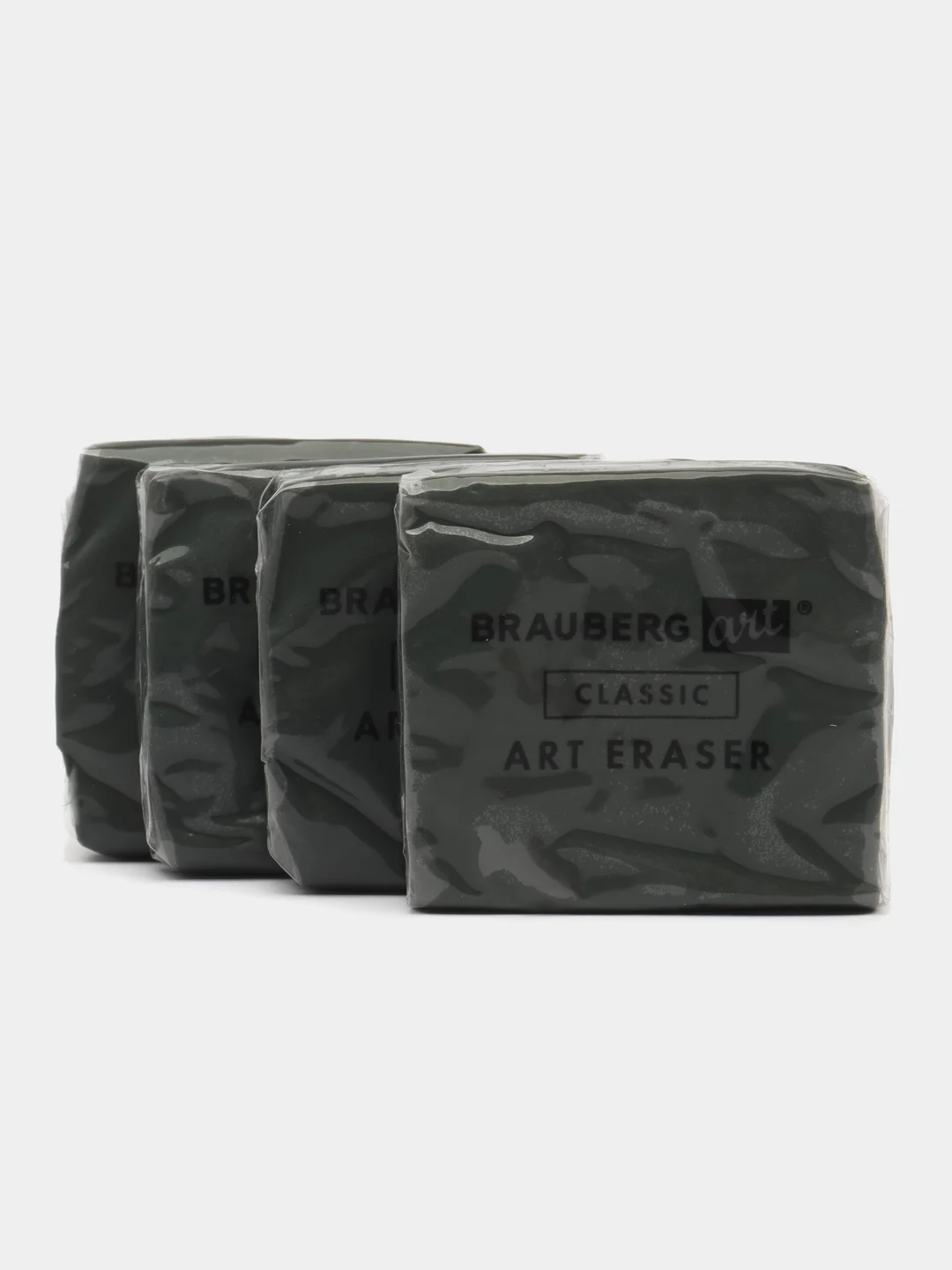 Серый ластик-клячка Brauberg Art Classic, художественный, супермягкий, серый, 40 х 36 х 10 мм