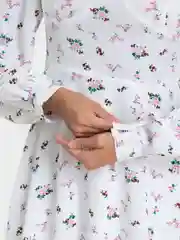 Белый платье женское, короткое, вечернее, повседневное, с цветочками
