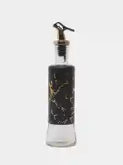 Черный бутылка с дозатором для масла и соуса, стекло, металл, 300 мл
