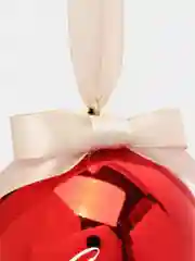 Алый подарочная коробка с пожеланием, елочная игрушка