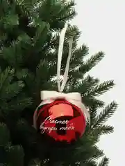 Алый подарочная коробка с пожеланием, елочная игрушка