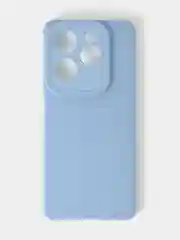 Голубой чехол для Infinix Hot 40 / Infinix Hot 40 Pro матовый с дополнительной защитой камеры