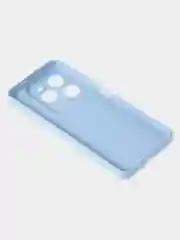 Голубой чехол для Infinix Hot 40 / Infinix Hot 40 Pro матовый с дополнительной защитой камеры