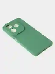 Зеленый чехол для Infinix Hot 40 / Infinix Hot 40 Pro матовый с дополнительной защитой камеры