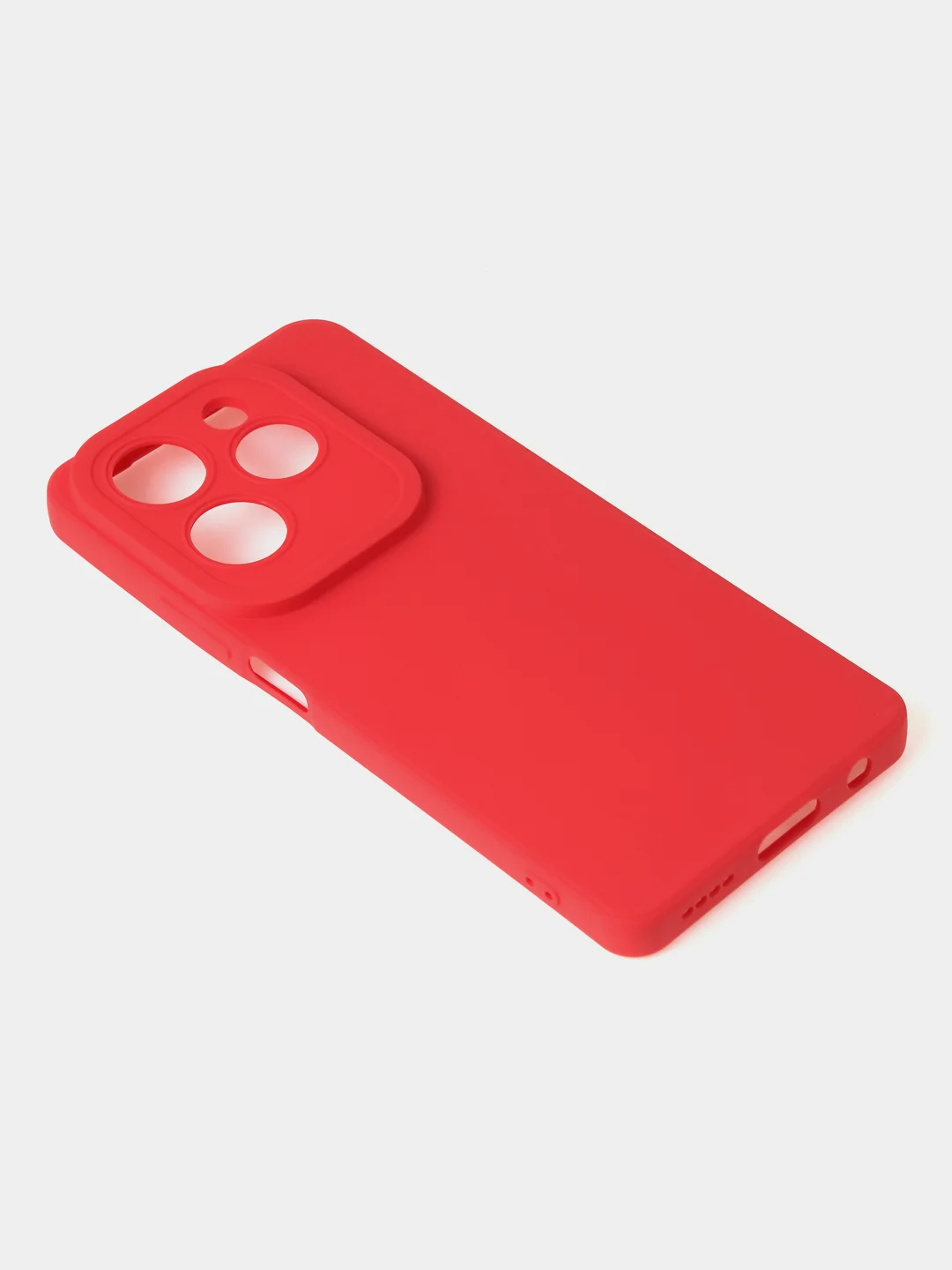 Красный чехол для Infinix Hot 40 / Infinix Hot 40 Pro матовый с дополнительной защитой камеры