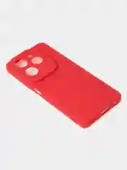 Красный чехол для Infinix Hot 40 / Infinix Hot 40 Pro матовый с дополнительной защитой камеры