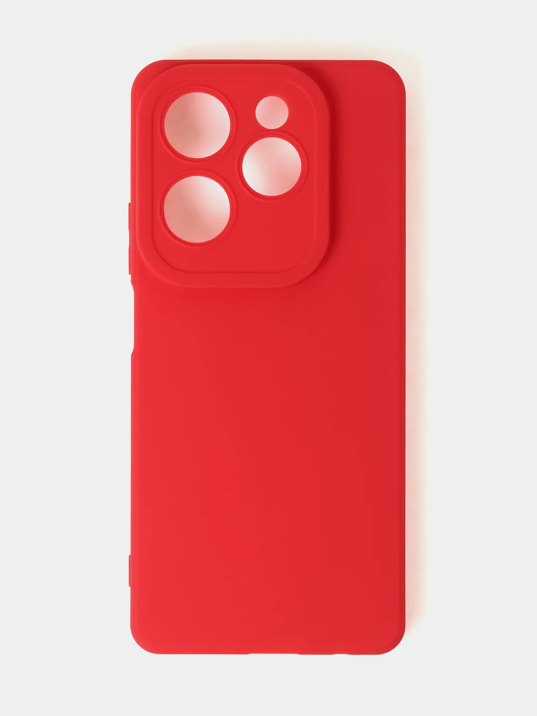 Красный чехол для Infinix Hot 40 / Infinix Hot 40 Pro матовый с дополнительной защитой камеры