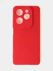 Красный чехол для Infinix Hot 40 / Infinix Hot 40 Pro матовый с дополнительной защитой камеры
