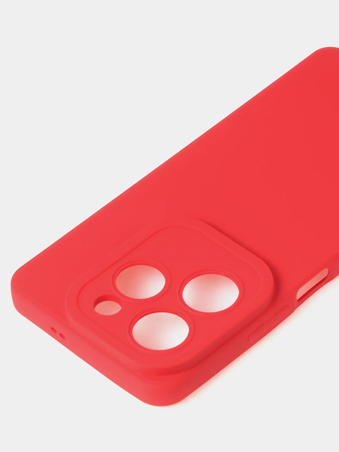 Красный чехол для Infinix Hot 40 / Infinix Hot 40 Pro матовый с дополнительной защитой камеры