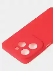 Красный чехол для Infinix Hot 40 / Infinix Hot 40 Pro матовый с дополнительной защитой камеры