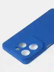 Синий чехол для Infinix Hot 40 / Infinix Hot 40 Pro матовый с дополнительной защитой камеры