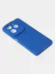 Синий чехол для Infinix Hot 40 / Infinix Hot 40 Pro матовый с дополнительной защитой камеры