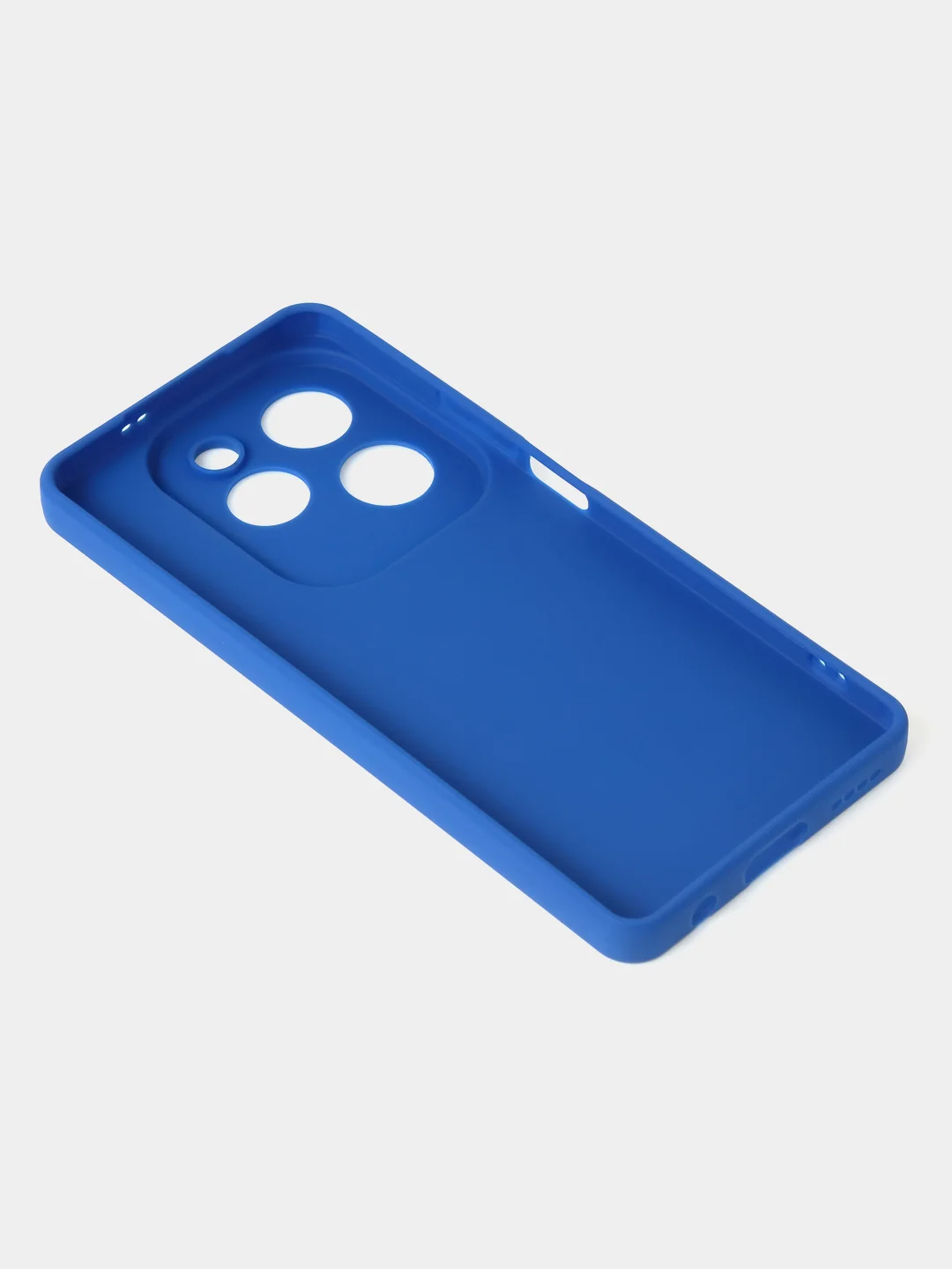 Синий чехол для Infinix Hot 40 / Infinix Hot 40 Pro матовый с дополнительной защитой камеры