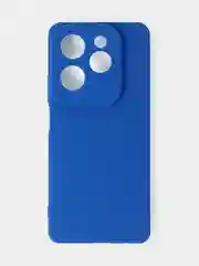 Синий чехол для Infinix Hot 40 / Infinix Hot 40 Pro матовый с дополнительной защитой камеры