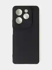 Черный чехол для Infinix Hot 40 / Infinix Hot 40 Pro матовый с дополнительной защитой камеры