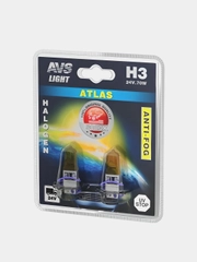 Галогенная лампа AVS /ATLAS ANTI-FOG/желтый H3.24V.70W.2шт.